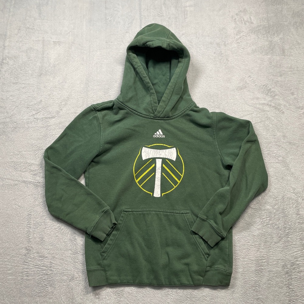 Adidas Portland Timbers Hoodie Kids Medium 10/12 Green  MLS